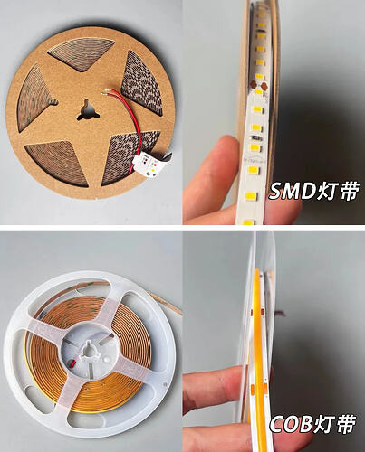 SMD灯带和COB灯带的核心区别
